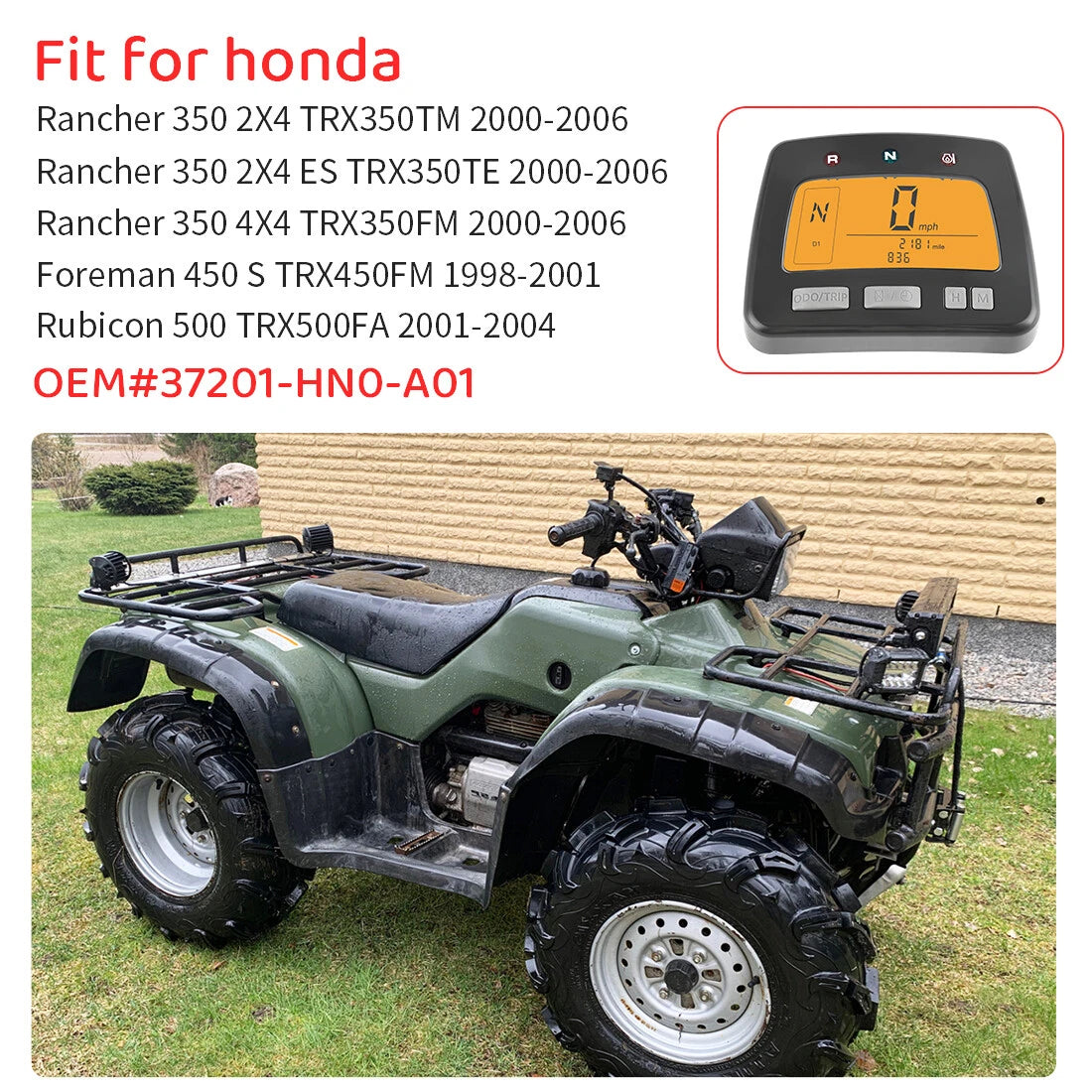 Speedometer Dash Upper Cover for Honda Foreman (1998–2001)