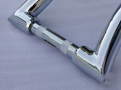 14" Chrome Rise 2" Ape Hanger Handlebar for Harley Sportster, Yamaha Vstar