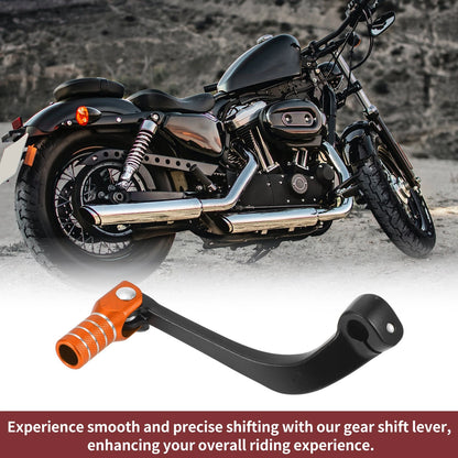 Folding Motorcycle Gear Shifter Lever for Honda CRF110F (2013-2018) Black/Orange
