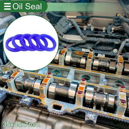 Oil Seal 5 x 35x45x7mm Seal Ring Rotary Shaft Seal TPU High Pressure Blue
