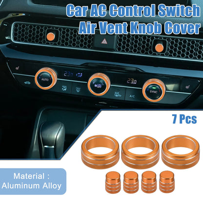 7pcs AC Control Switch Air Vent Knob Covers for Honda Civic (2022-2023)