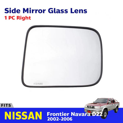 Side Mirror Glass Lens RH Door Rear View For Nissan Frontier D22 Pickup 1998-04