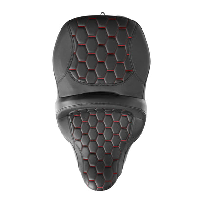 Black Driver Passenger Seat for Harley Touring Electra Tri Glide (2009-2023)