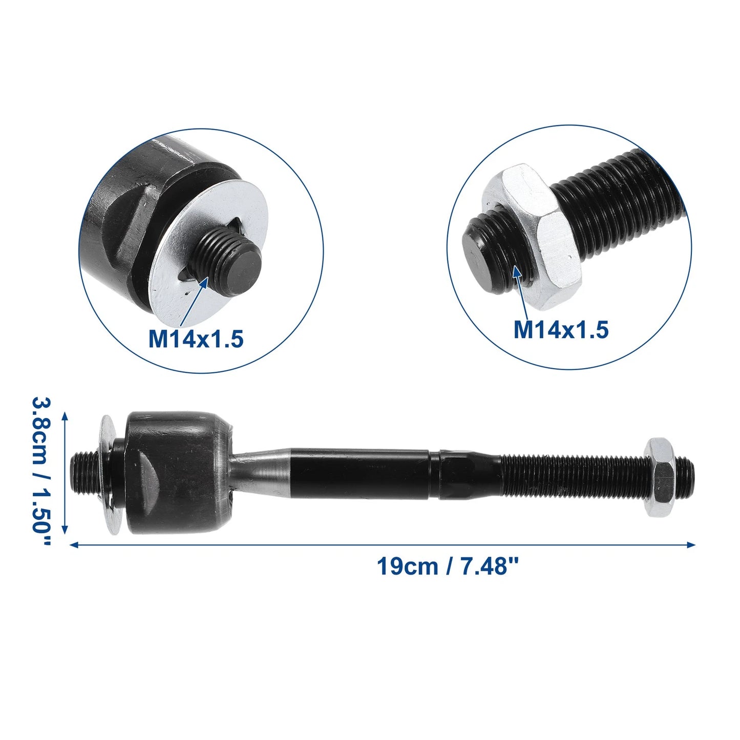 4 x Car Front Inner Outer Tie Rods for Ford Lincoln Mercury