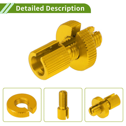 4 x M10 Aluminum Clutch Brake Cable Adjuster Screw Gold Tone for Motorcycle
