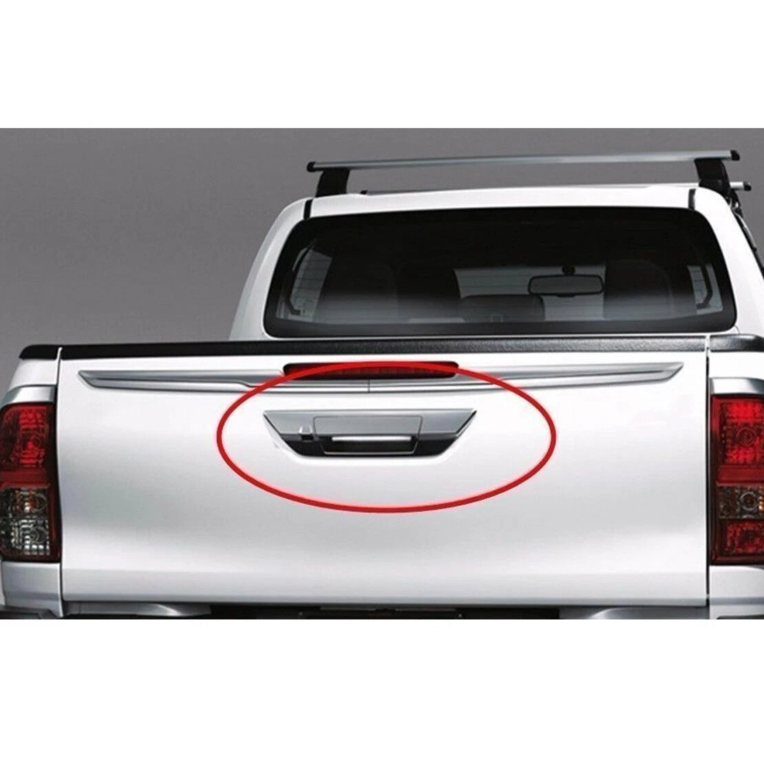 Chrome Tailgate Handle with Camera Hole for Toyota Hilux Revo (2015-2019)