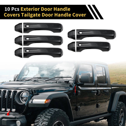 Set of 2 Door Tailgate Handle Covers for Jeep Wrangler JL (2018-2023)