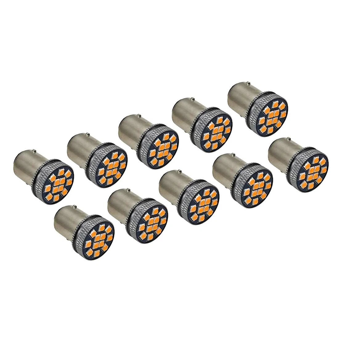 10Pcs 12V LED 1156 DRL Turn Signal Tail Light Bulbs for Car