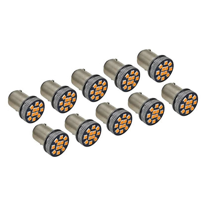 10Pcs 12V LED 1156 DRL Turn Signal Tail Light Bulbs for Car