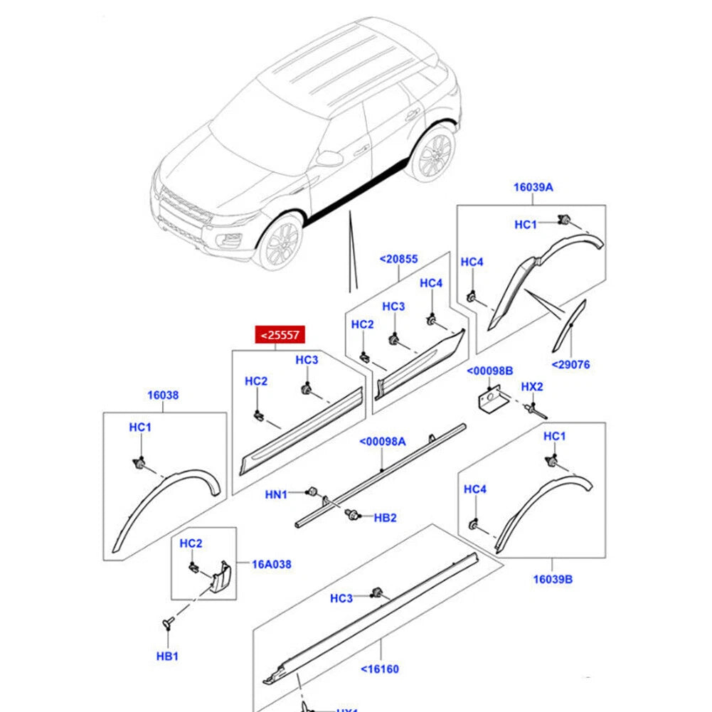 Front Left Door Trim Panel for Land Rover Range Rover Evoque (2012-2019)