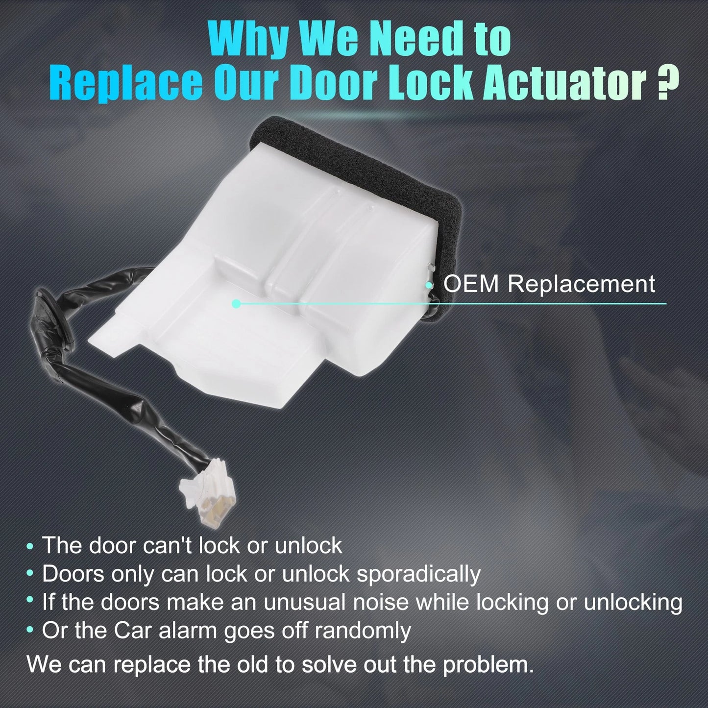 Rear Liftgate Door Lock Actuator Motor with Cable for Toyota 4Runner (2010–2022)