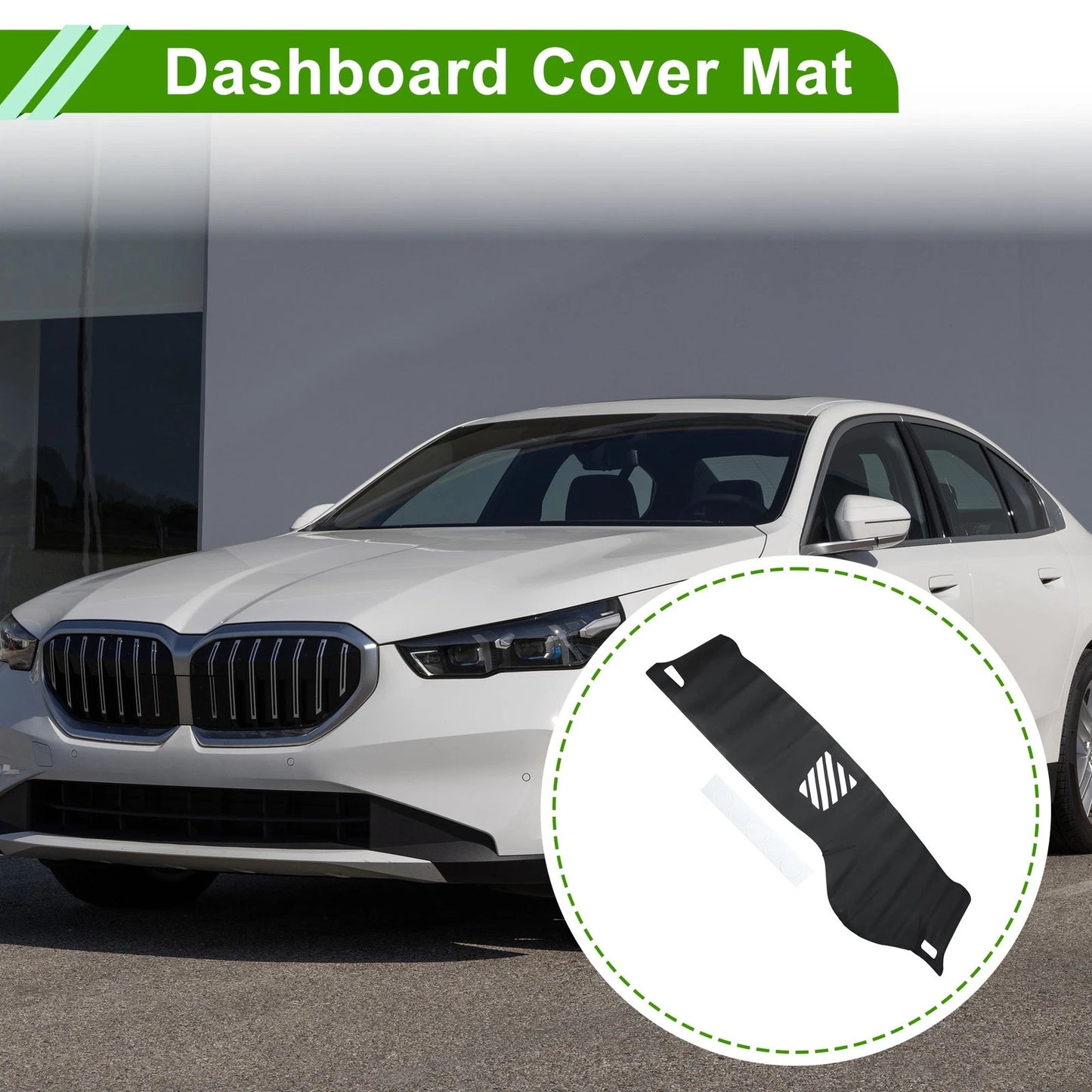 Dashboard Cover Mat for BMW 5 Series 2010-2016 - Black