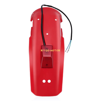Red Rear Fender with Taillight for Honda XR250R/XR600R (1986–1995/1985–2000)