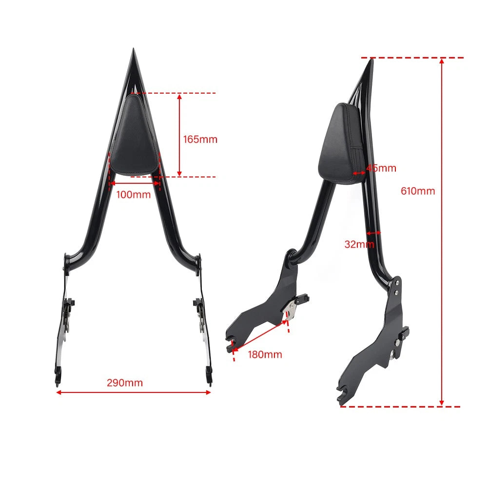 Sissy Bar Passenger Backrest for Harley Softail Fat Bob FXFB FXFBS (2018-2023)