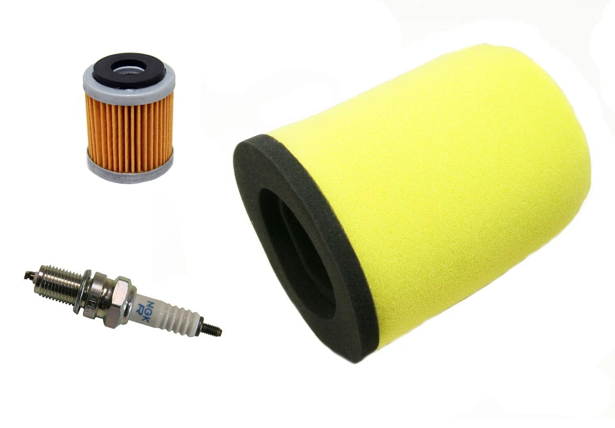 3 x Air Filter, Oil Filter & NGK Spark Plug for Yamaha YFZ450 (2004–2006)