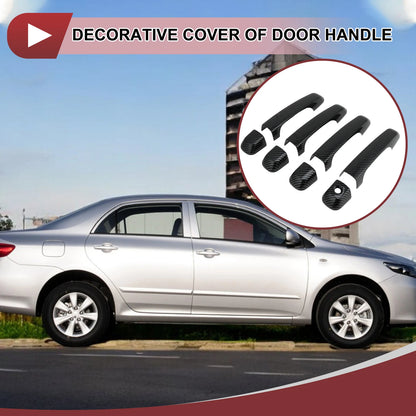 Car Door Handle Cover Set for Toyota Land Cruiser Prado (2009-2023) Black ABS