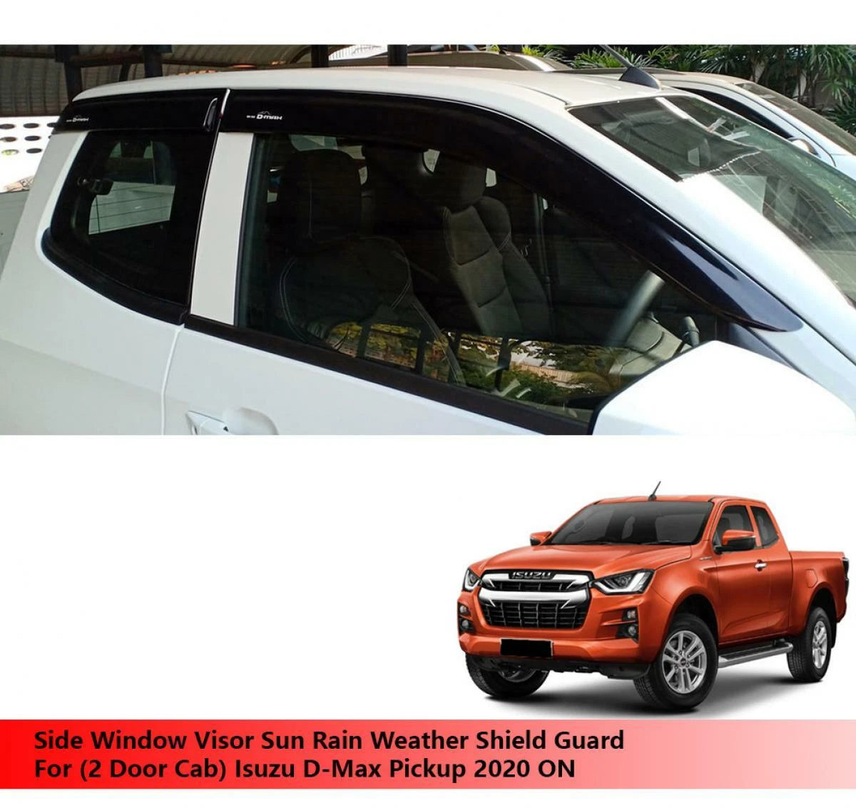 Windshield Air Guard Visor for Isuzu D-Max Ute(2020)