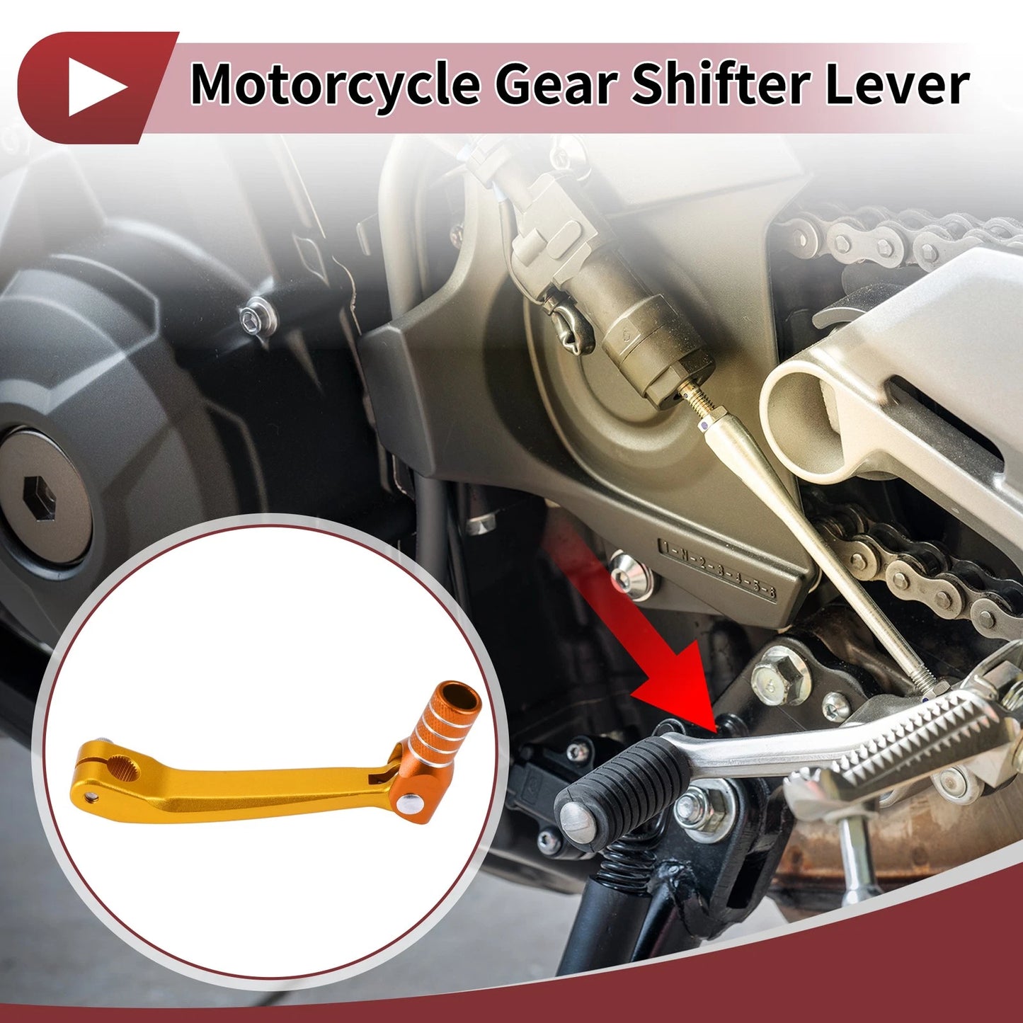 Gold Tone Gear Shift Lever for Honda CRF150F (2003-2023)