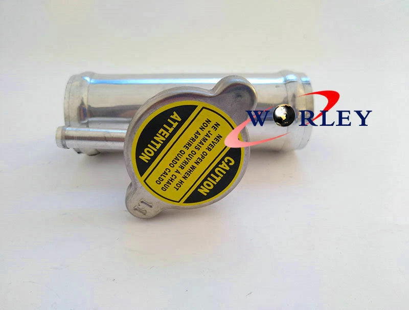 Aluminum 1-1/2" Radiator Coolant Hose Filler Neck & Cap