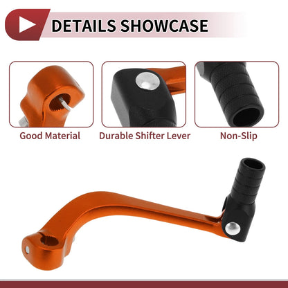 Folding Shifter Lever for Honda CRF110F (2013-2018) - Orange & Black