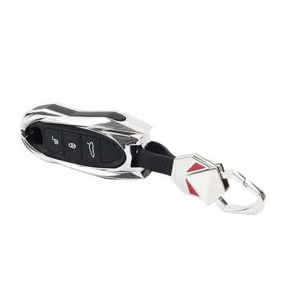 Remote Key Fob Case Cover for Porsche 718 911 Macan Cayenne Cayman Boxster