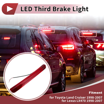 Red High Mounted LED Third Brake Light for Toyota Land Cruiser (2008-2021)