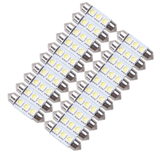 10x LED Interior Lights Bulbs Kit for Car Trunk Dome License Plate Lamps 6000K