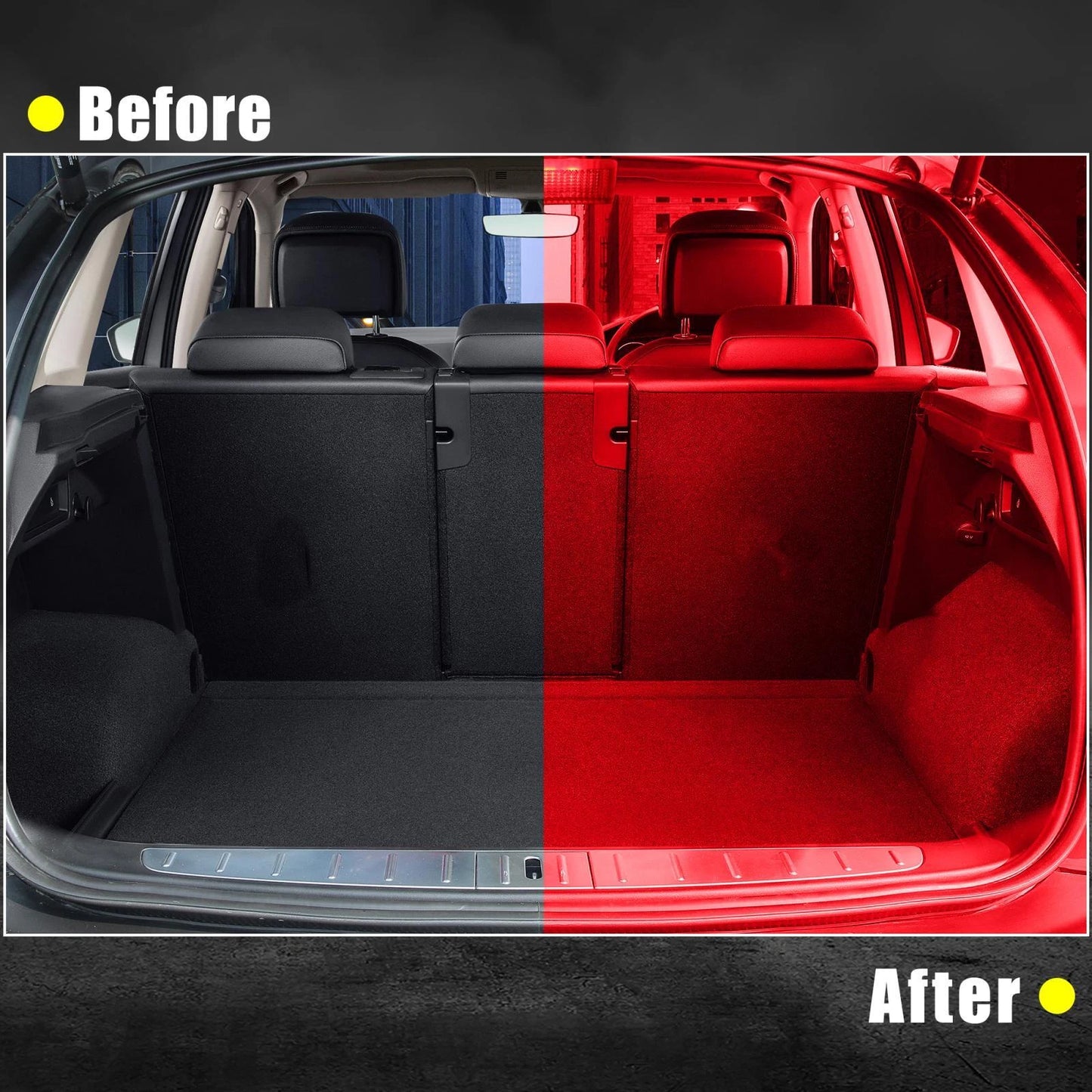 8 Pcs Red LED Footwell Lights for Tesla Model 3/Y/S/X
