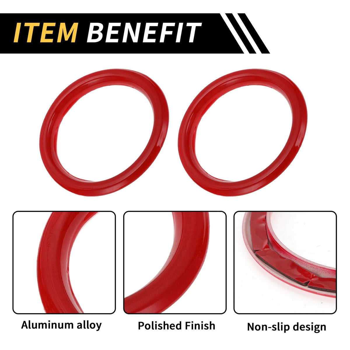AC Vent Dashboard Decoration Rings for Jeep Wrangler JL JLU (2018-2020) - 4 Pcs