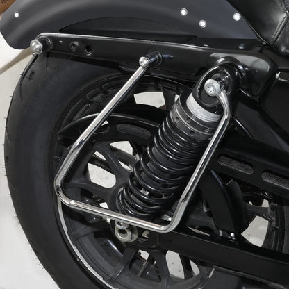 Chrome Saddlebag Support Brackets for Harley Sportster XL 883 1200 (2004-2016)