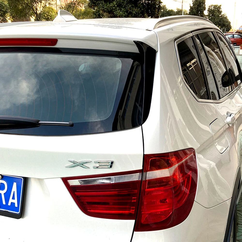 2 x Rear Window Spoiler Covers for BMW X3 F25 (2011-2017) Black