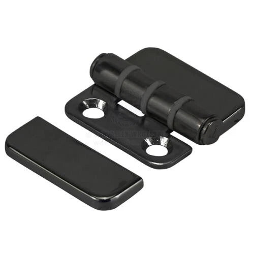 316 S/S Black PVD Anti-Slam Hinges with Cover, 40mm x 40mm, Split Pair