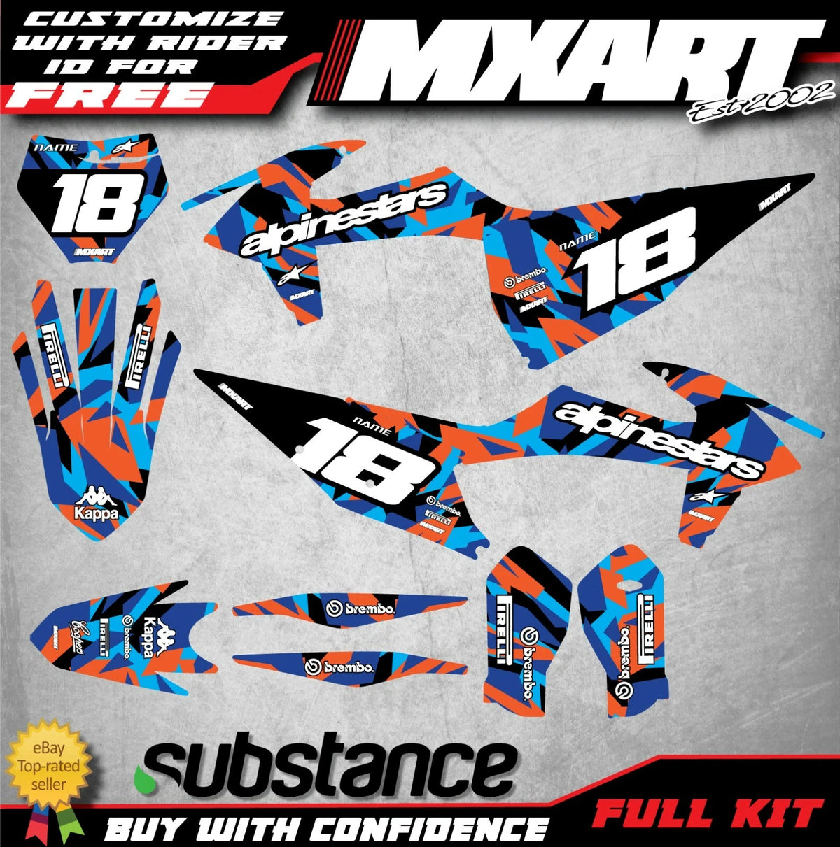 Graphics Kit for KTM SX 2019-2021 MIAMI Style Sticker Australia