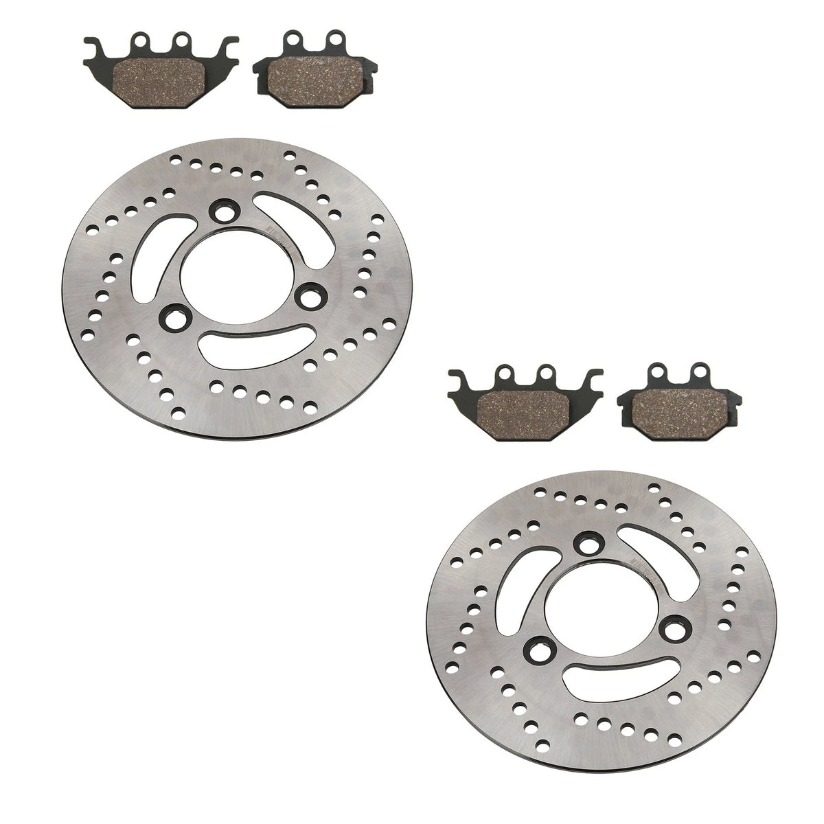 2 x Front Brake Rotors & Semi-Metal Pads for Kawasaki Brute Force 300(2012–2025)