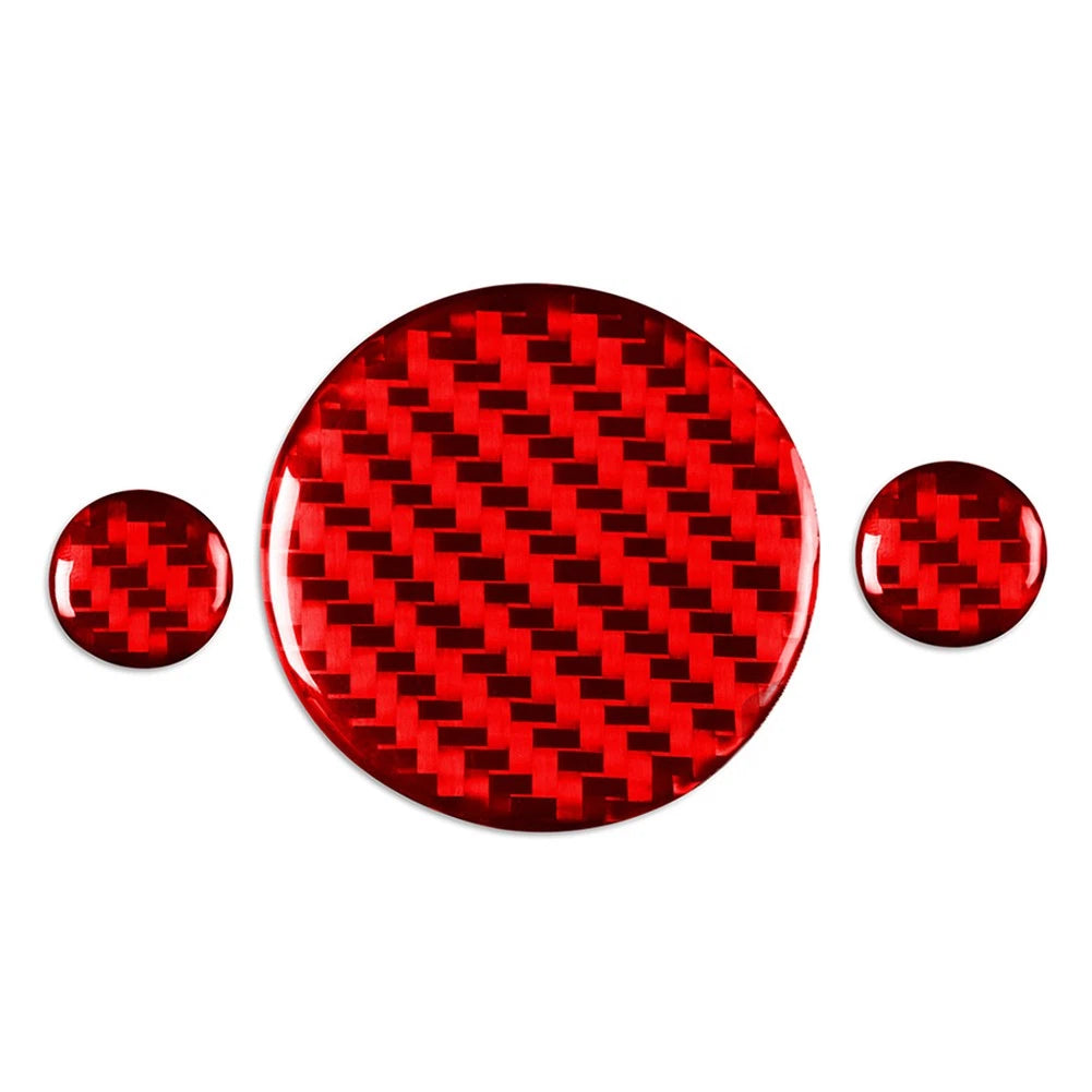 Red Center Console Multimedia Knob Cover Trim for Alfa Romeo Giulia (2020-2021)
