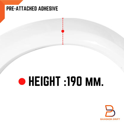 White Front Fender Flares for Nissan Navara NP300 Widebody (2015-2019)