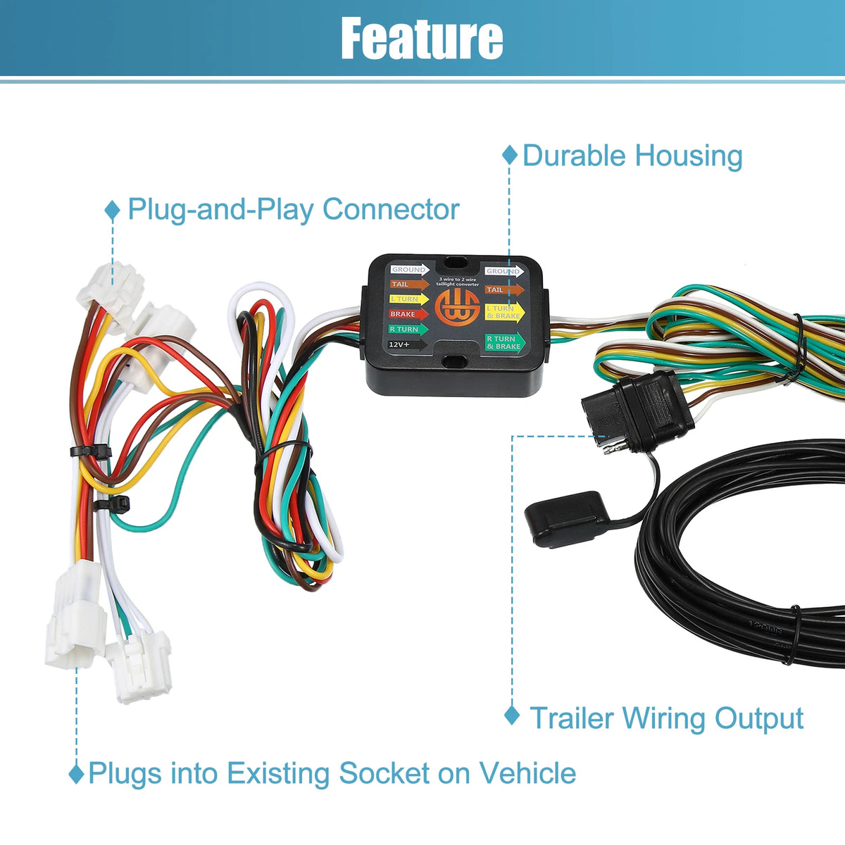 56033 4-Pin Trailer Wiring Harness for Nissan Rogue (2008-2020)
