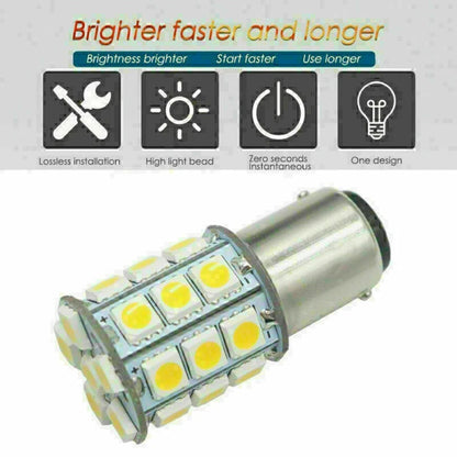 27-SMD BA15D LED Interior Lights for Marine Boat - 2 x Bulbs (1004, 1076, 1142)