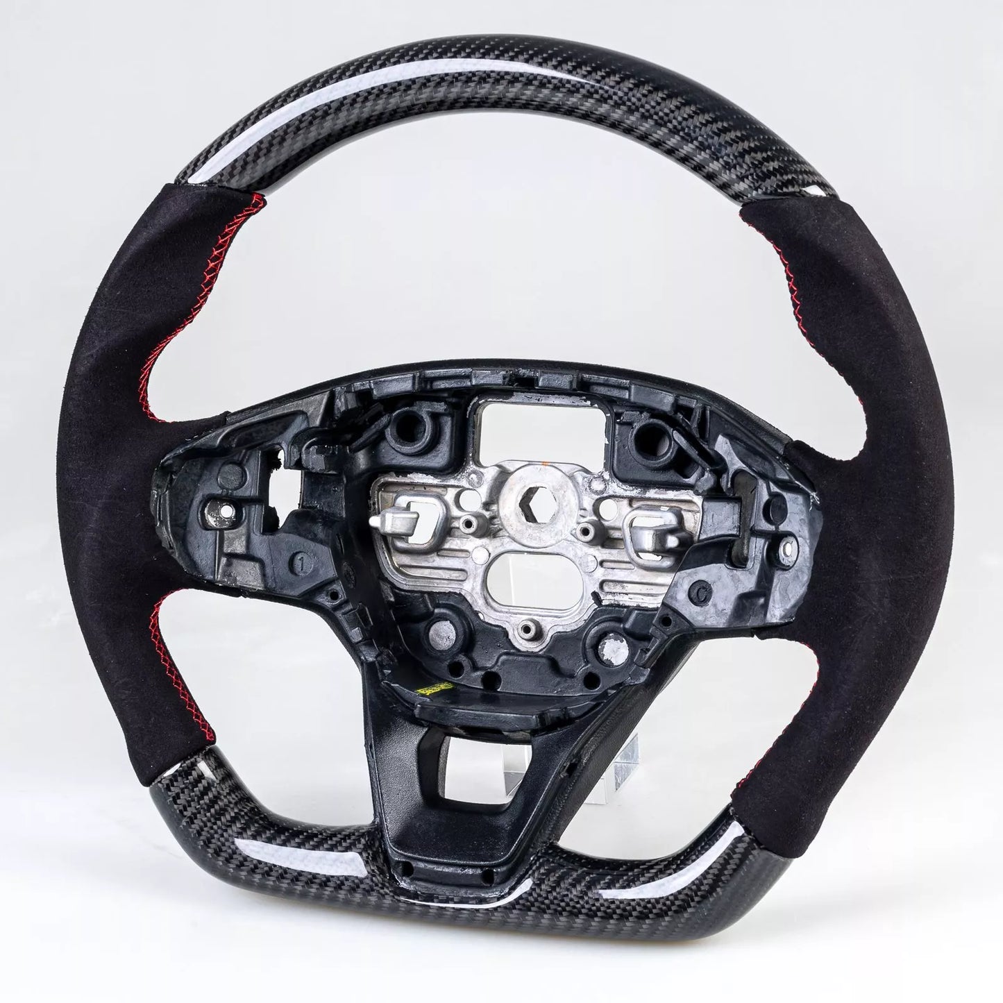 Steering Wheel Carbon Fiber Flat Bottom Suede for Ford Bronco Sport (2021-2024)