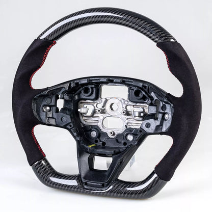 Steering Wheel Carbon Fiber Flat Bottom Suede for Ford Bronco Sport (2021-2024)