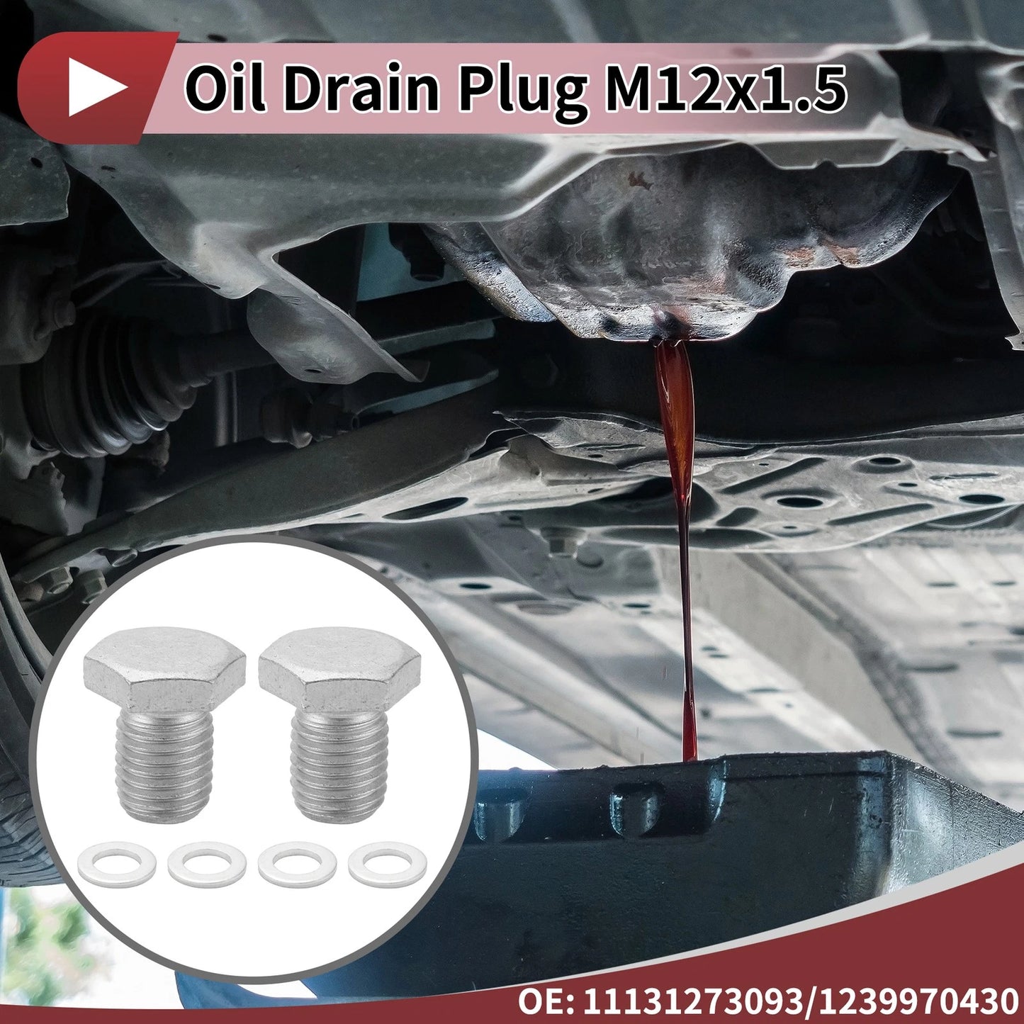 M12*1.5 Oil Drain Plug Set for BMW, Mercedes-Benz (No. 11131273093)
