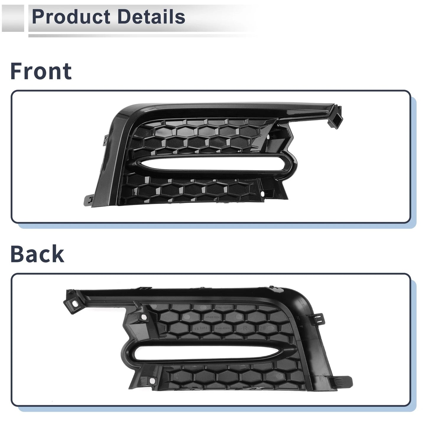 Front Right Fog Light Grill for Toyota Corolla (2020-2022)