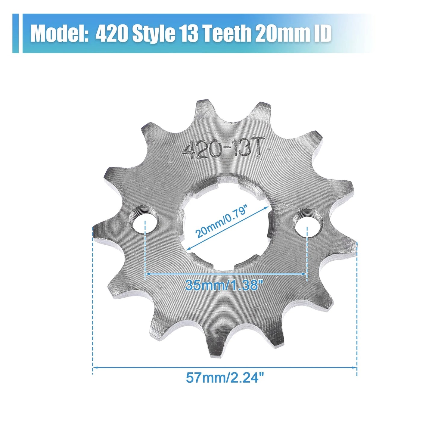 Front Engine Sprocket 13T 20mm ID for Dirt Pit Bike ATV