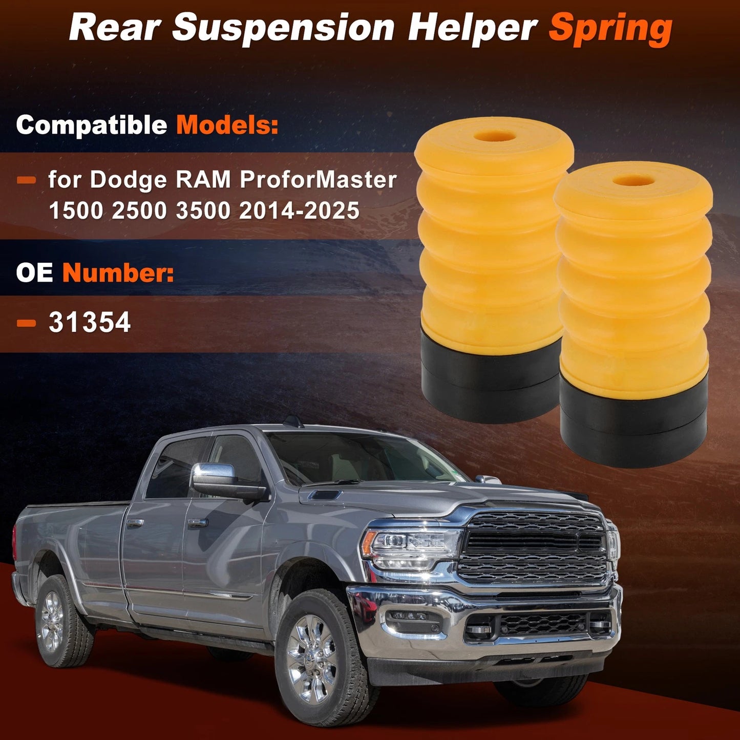 Rear Suspension Helper Spring Kit for Ram ProMaster 1500 2500 3500