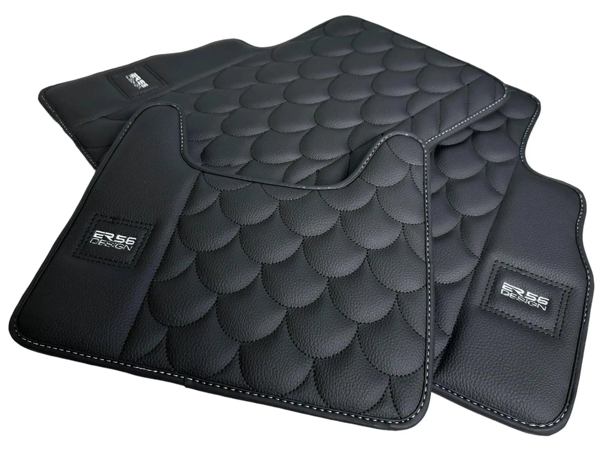 Black Leather Floor Mats for Mercedes Benz G-Class W463 (2018-2023)