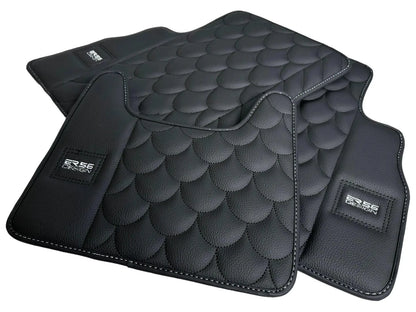 Black Leather Floor Mats for Mercedes Benz G-Class W463 (2018-2023)