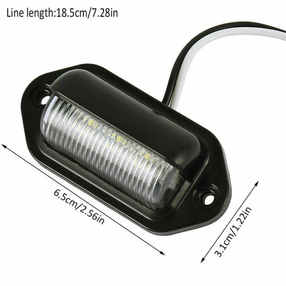 LED License Plate Light Lamp Bulbs 12V 1.2W 2 x Screw Set for Car