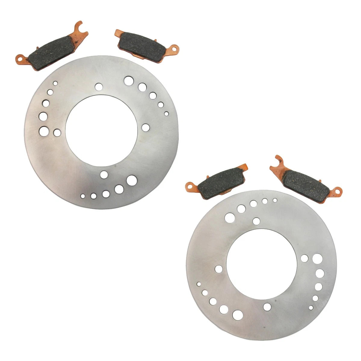 2 x Front Disc Brake Rotors & Pads for Yamaha Grizzly 700 (2007–2023)