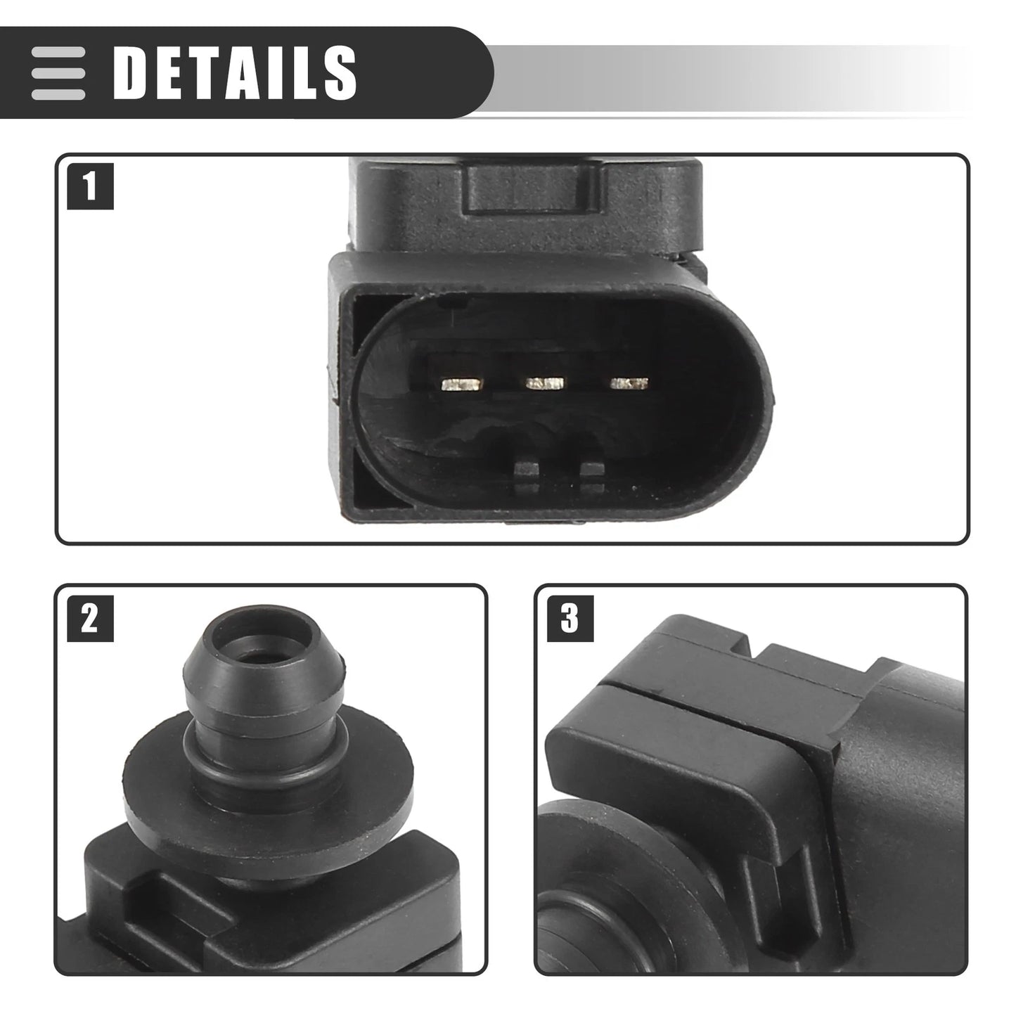 Manifold Air Pressure Sensor Replacement for BMW X5 Black