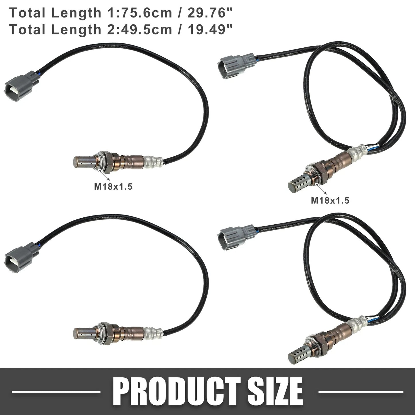 O2 Oxygen Sensor Upstream Front & Rear 4 x for Toyota RAV4 (2001–2003)